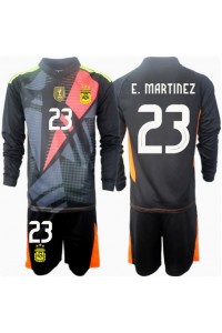 Fotbalové Dres Argentina Emiliano Martinez #23 Brankářské Dětské Domácí Oblečení Copa America 2024 Dlouhý Rukáv (+ trenýrky)